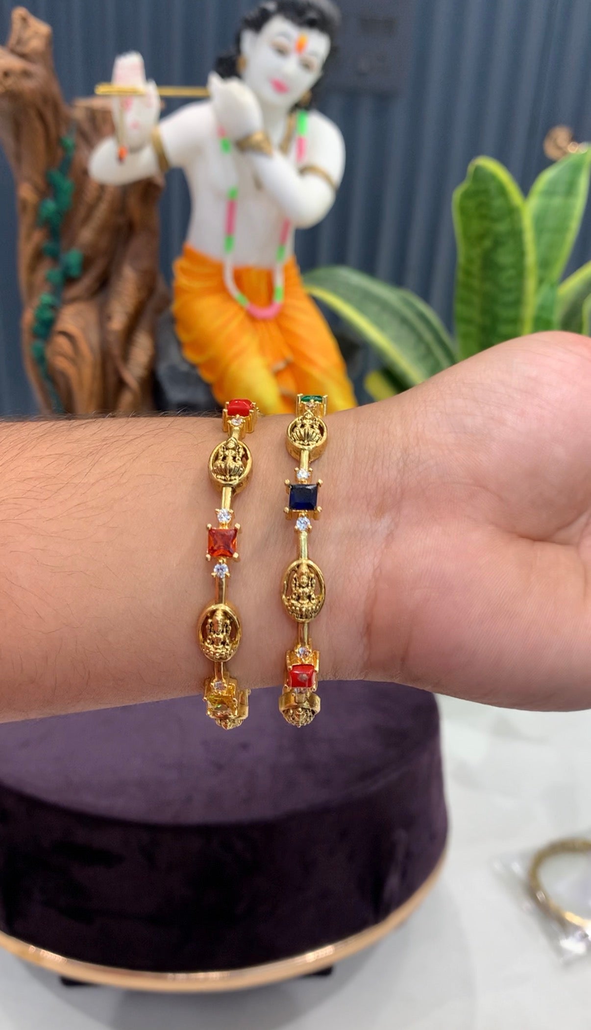 Beautiful Navarathna stone bangles