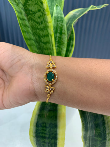 Beautiful green stone Rakhi/bracelet