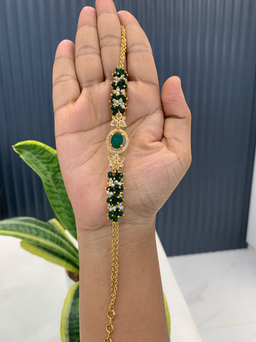 Beautiful green beads handmaking Rakhi /bracelet
