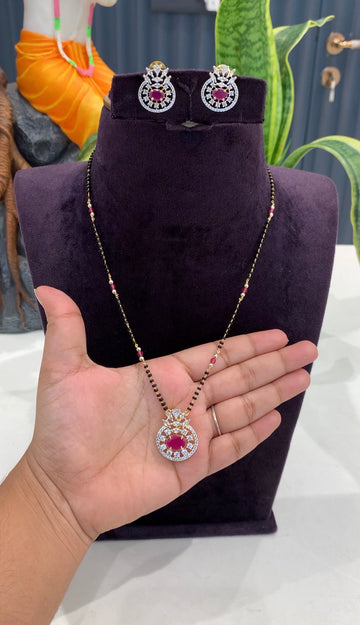 Beautiful pink stone pendant set with Blackbeads chain 18 inchs long