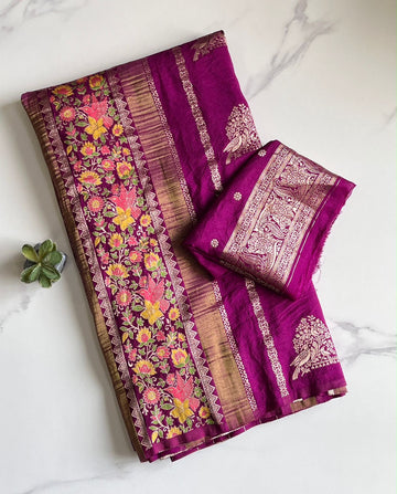 Khadi tissue paithani silk saree