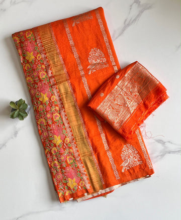 Khadi tissue paithani silk saree