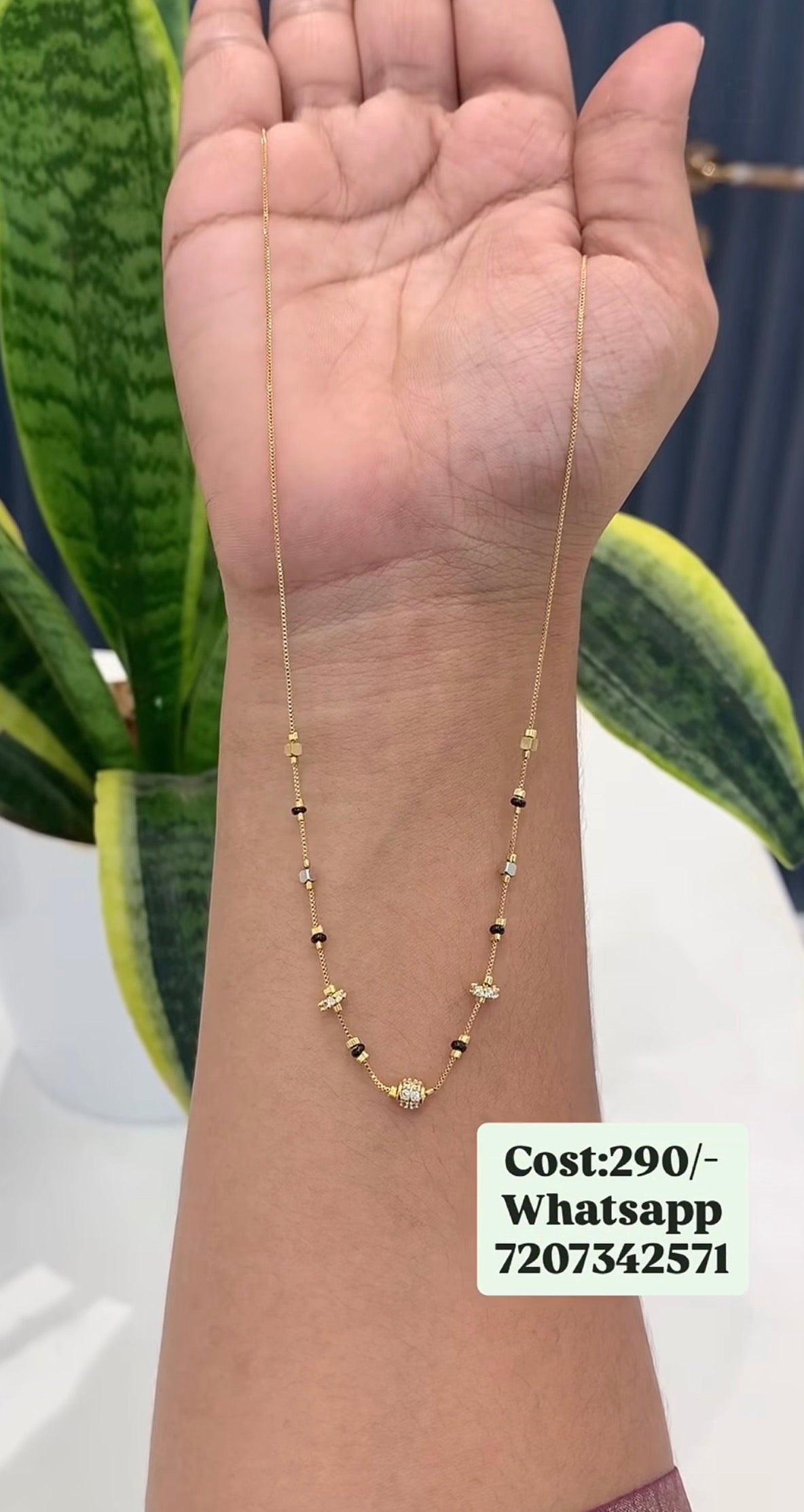 Beautiful Blackbeads chain 18 inchs long