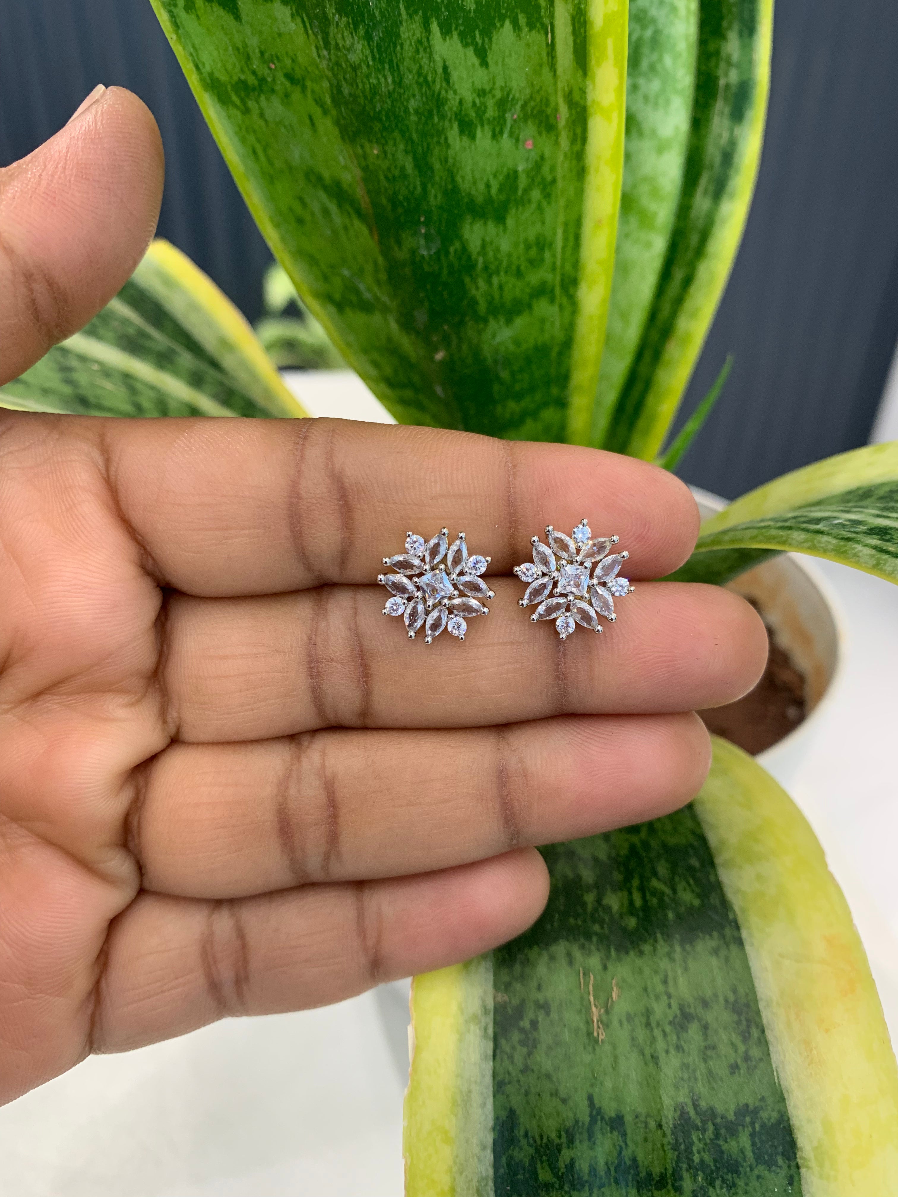 Beautiful Diamond Replica studs with pushback