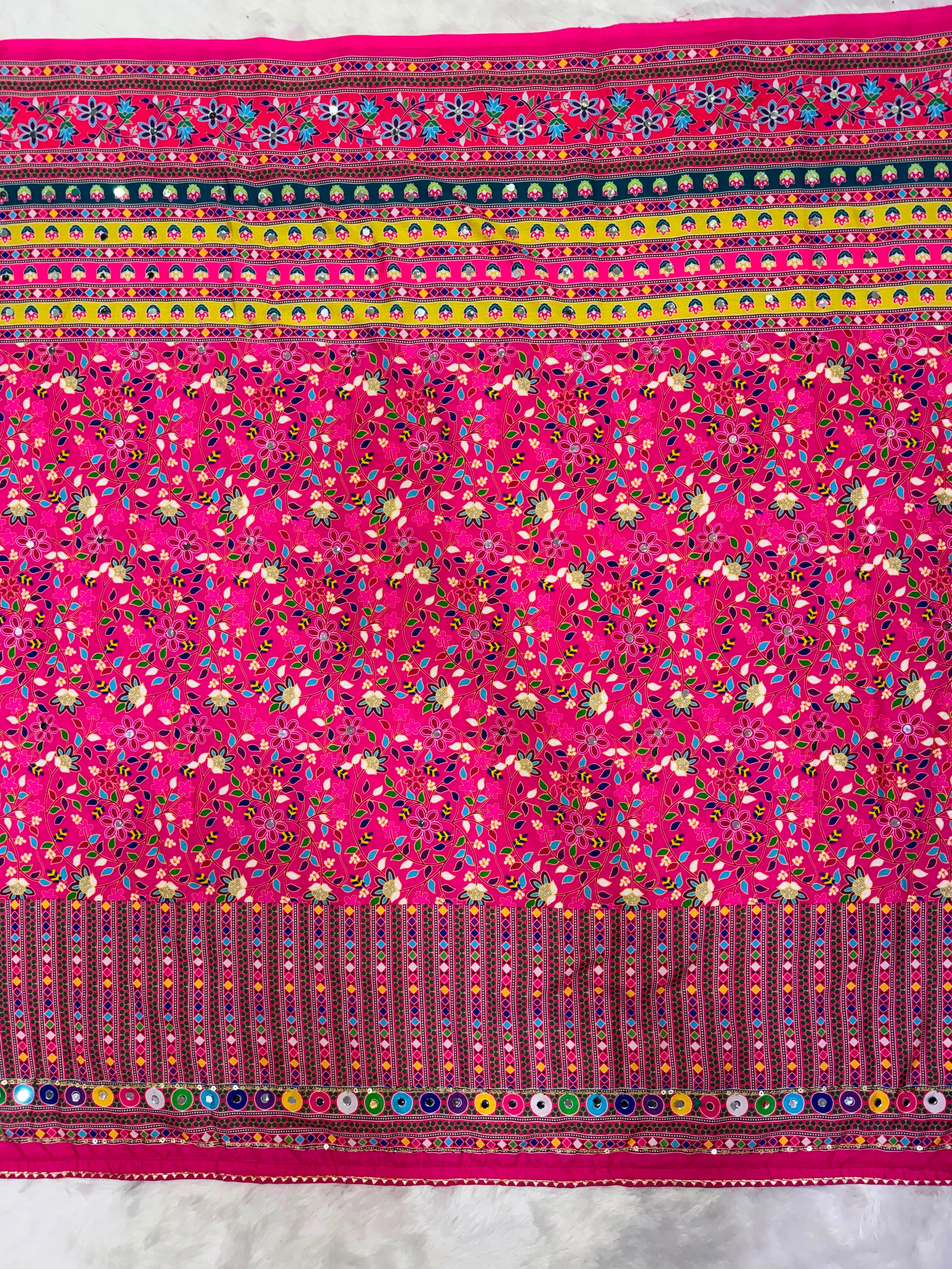 Soft chinnon silk saree