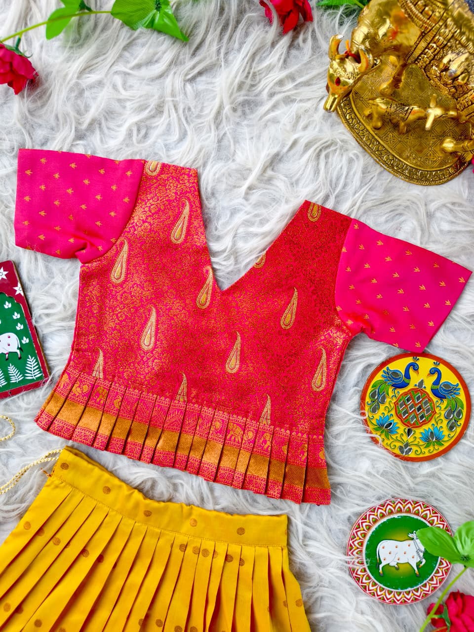 Soft silk skirt and top