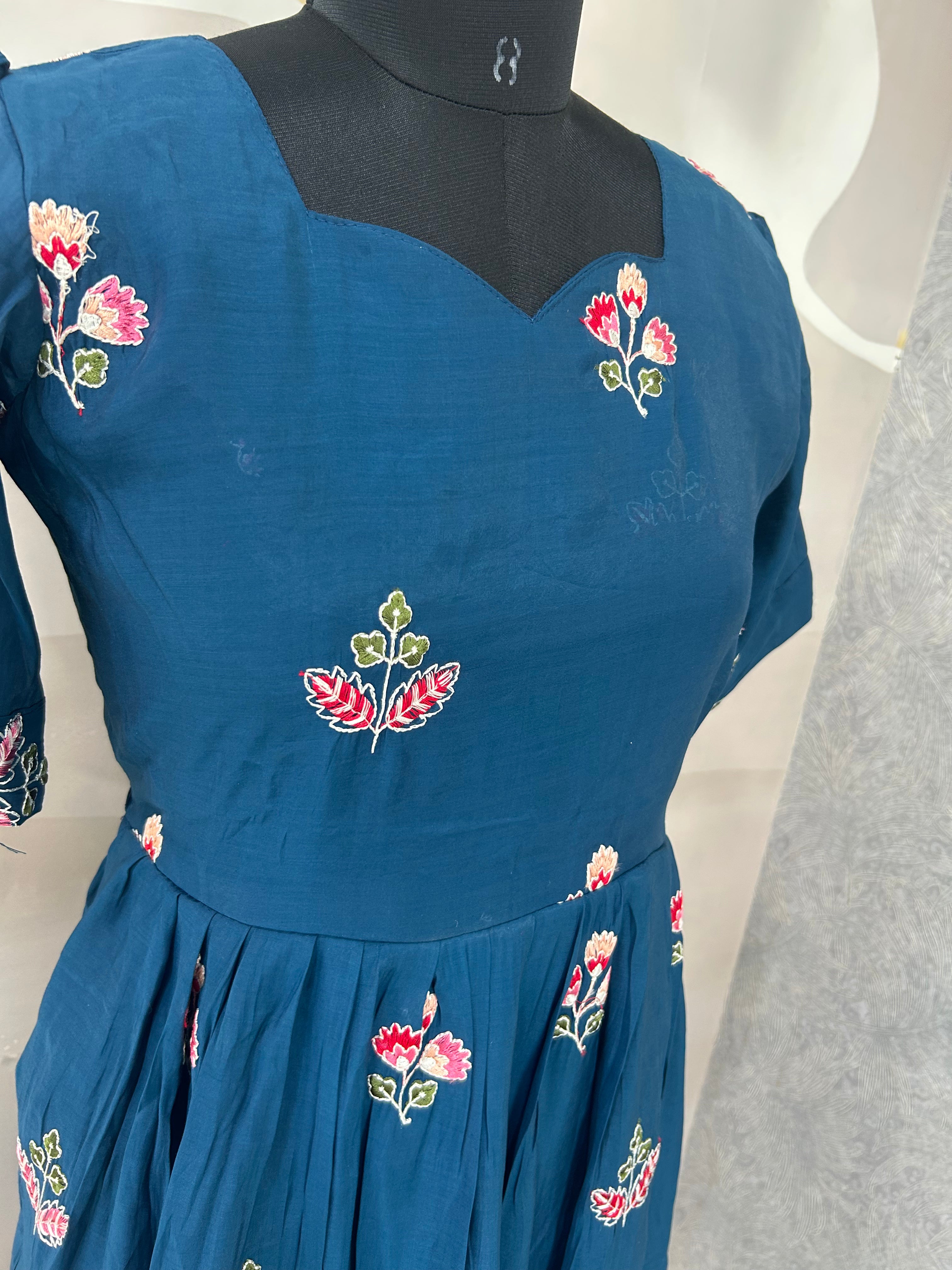 Beautiful Mul Chenderi frock