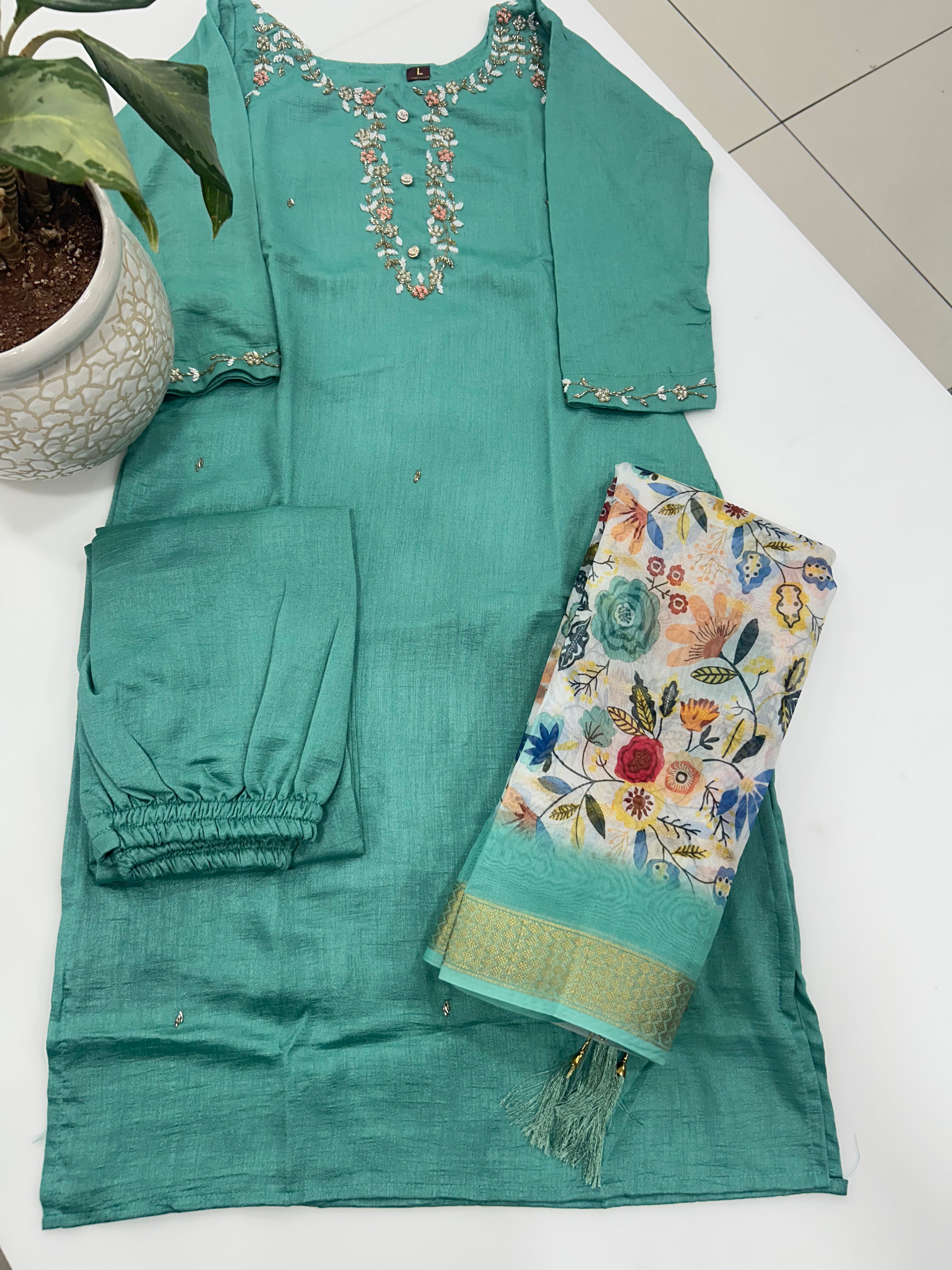 Roman silk 3-piece set