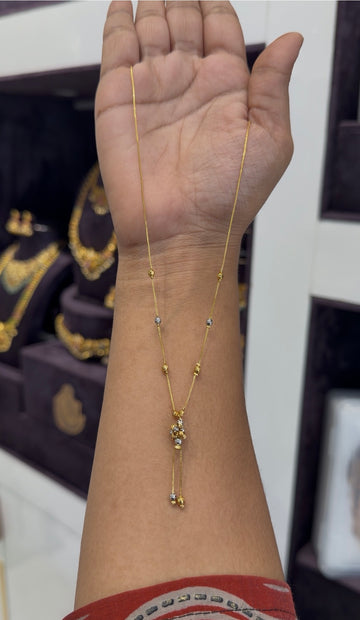 Beautiful gold and silver balls chain 18 inchs long