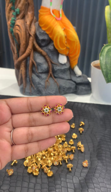 Beautiful multi stone studs with screwback