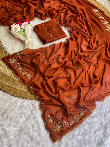 Soft crush silk saree
