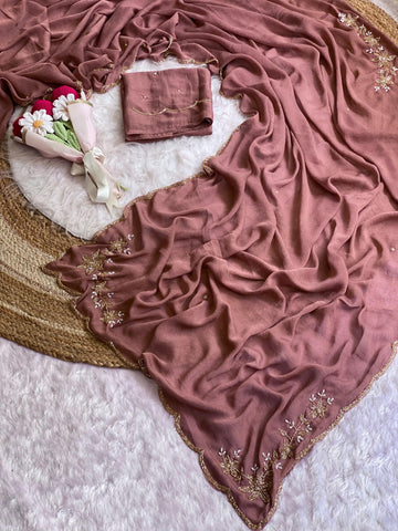 Soft crush silk saree