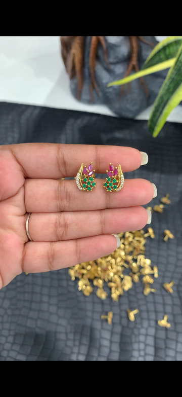 cute multi stone studs with screwback