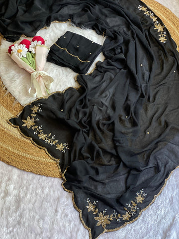 Soft crush silk saree