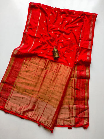 Moonga viscose soft silk saree