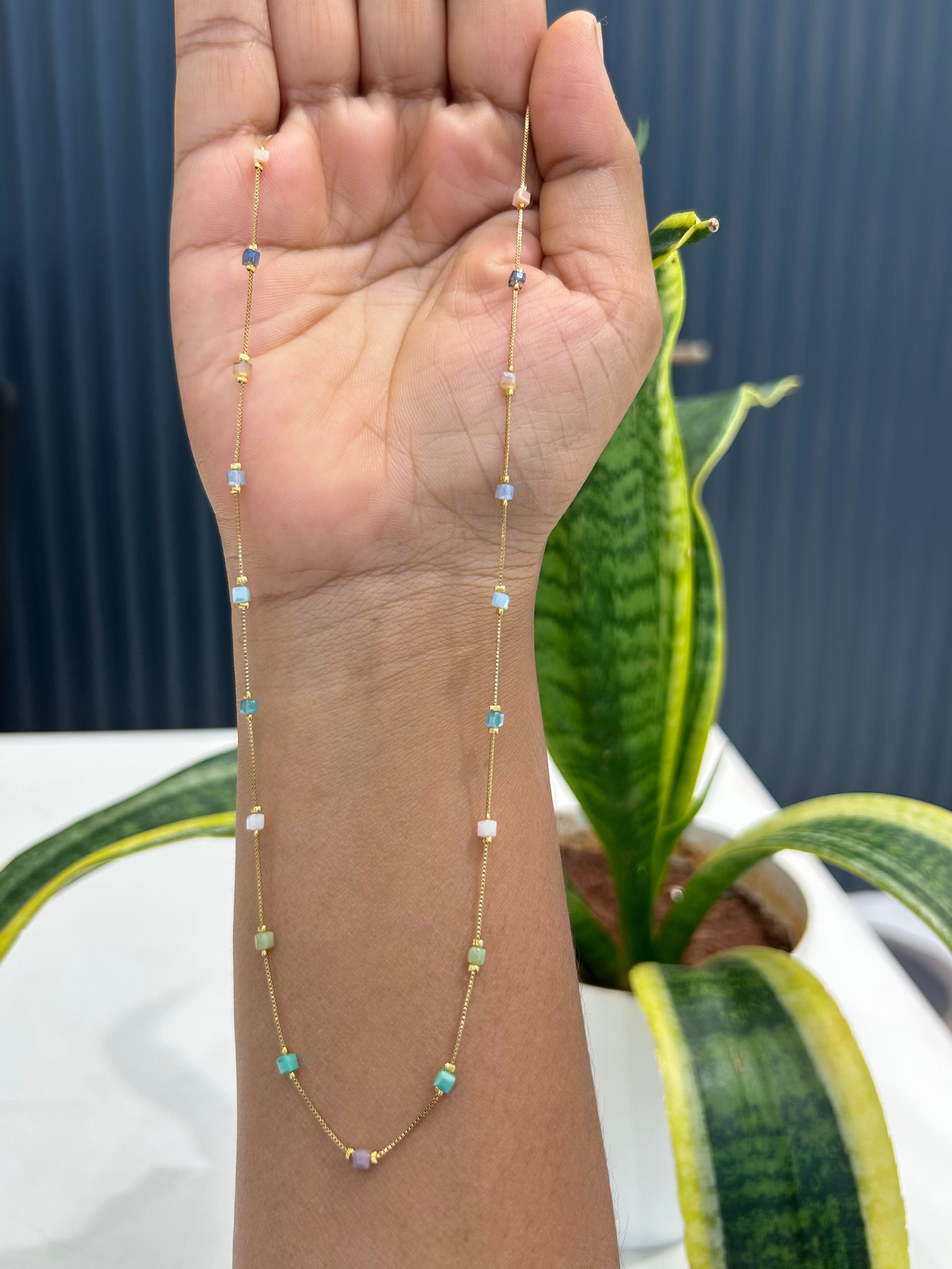Beautiful simple multi color beads chain