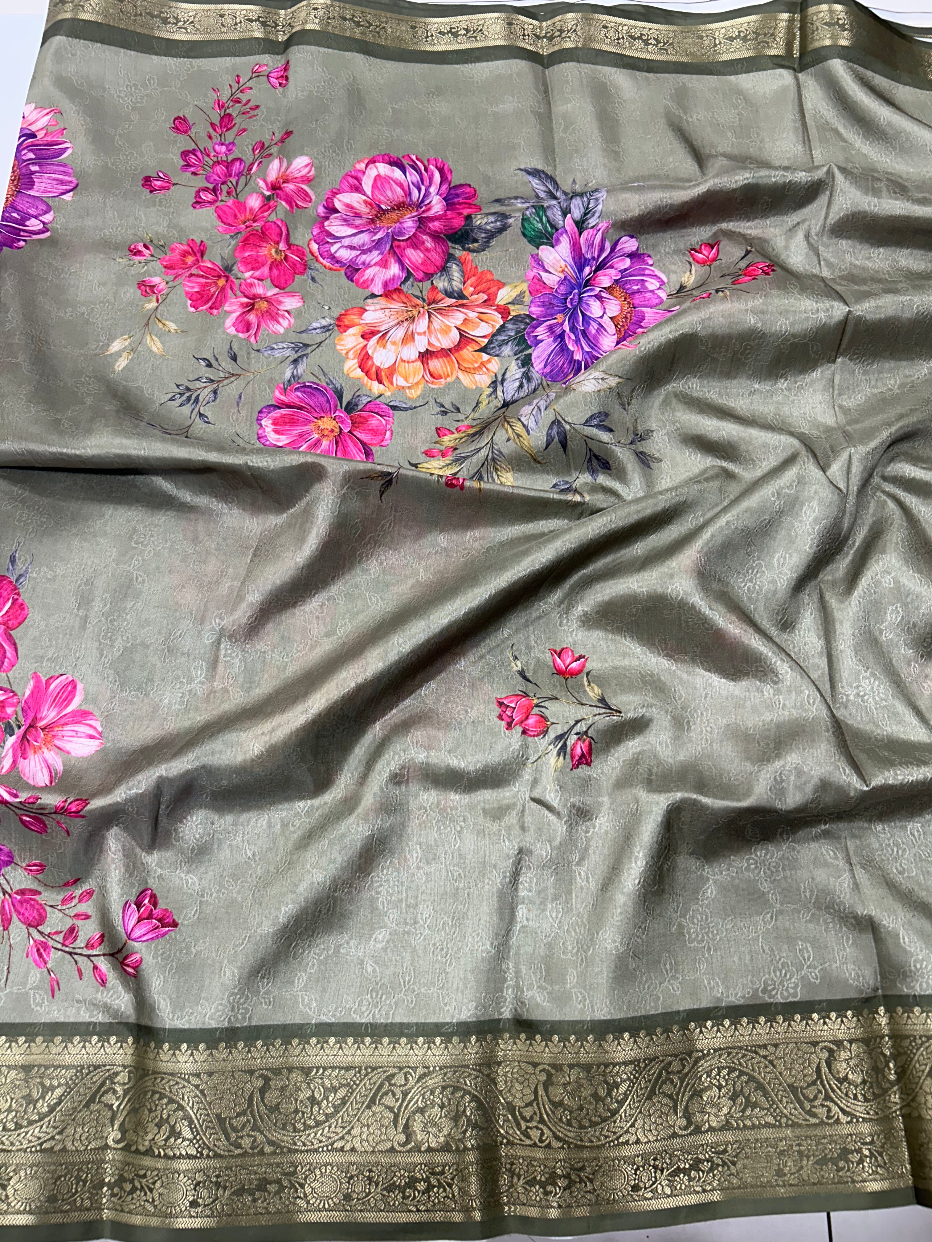 Beautiful fancy silk saree