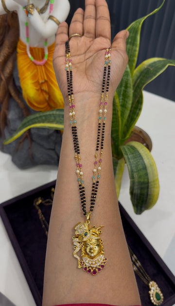 Beautiful god idol with Blackbeads chain 24inchs long