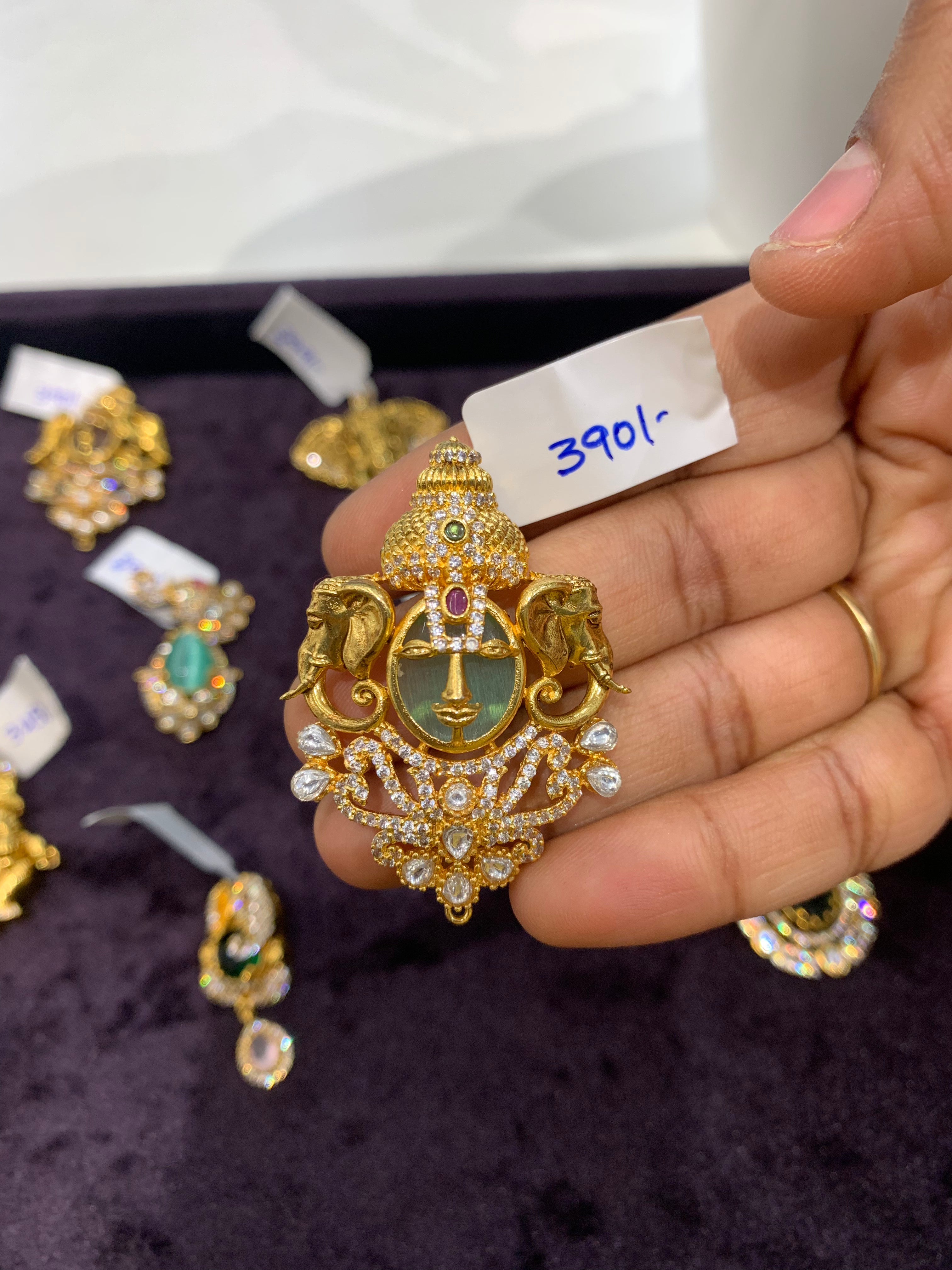 Beautiful Balaji pendant with back hook