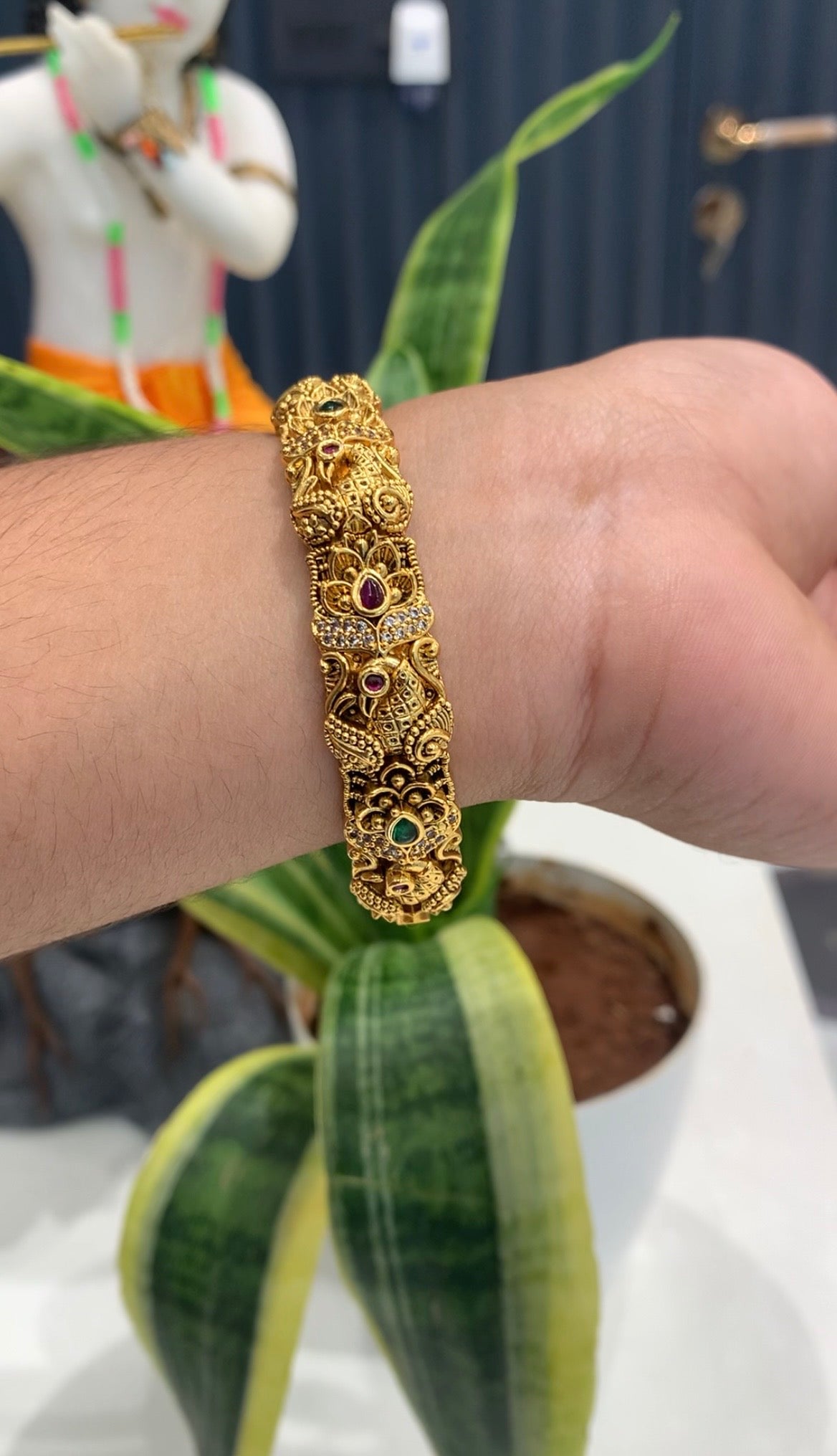Beautiful peacock design openable bangle
