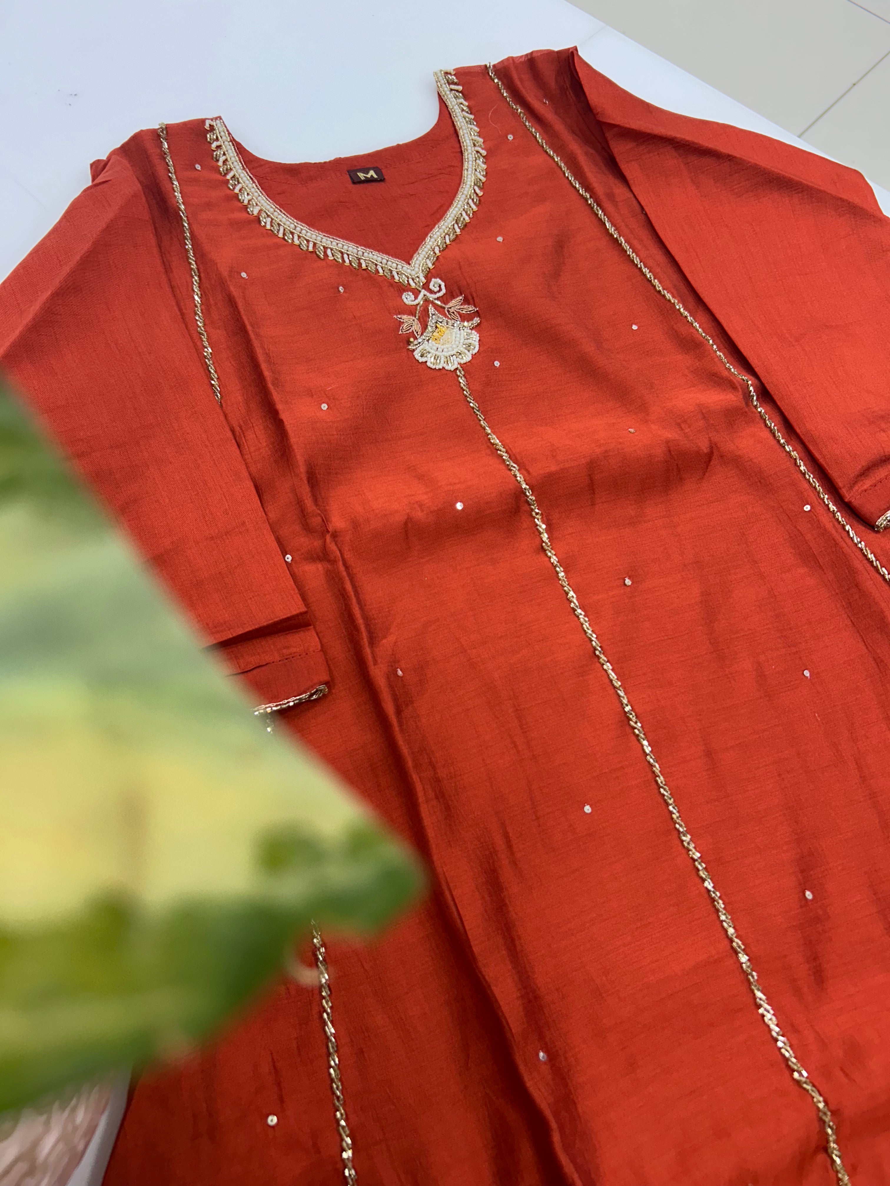Mul chenderi A-line 3-piece set