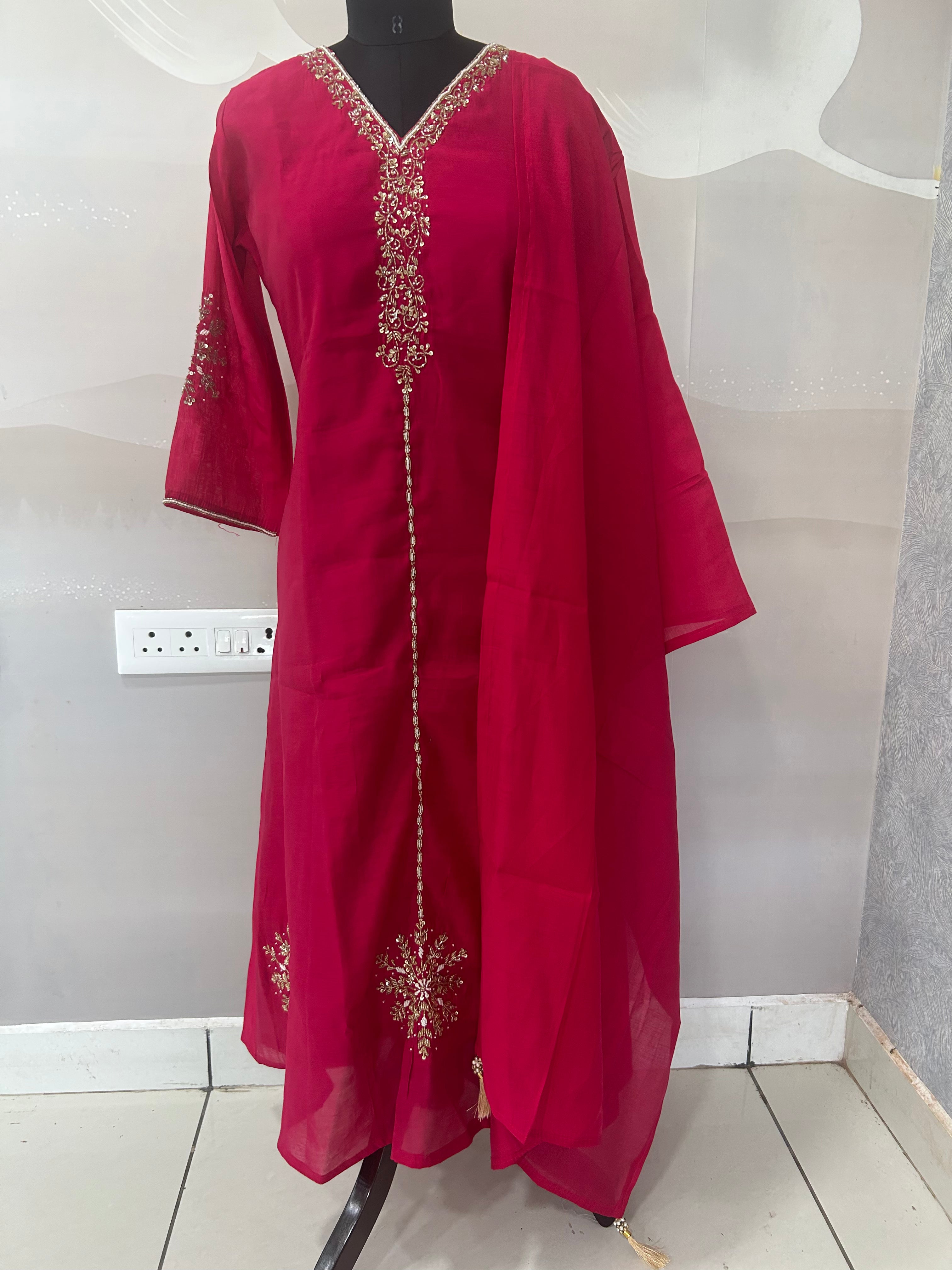 Mul chenderi A-line 3-piece set