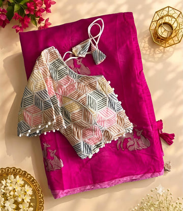 Premium chenderi saree