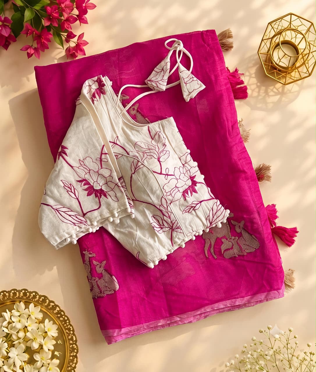 Premium chenderi saree