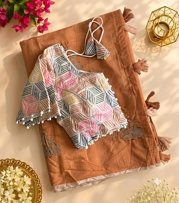 Premium chenderi saree
