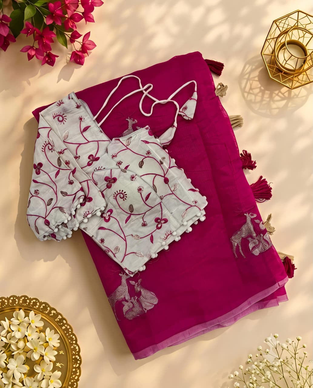 Premium chenderi saree
