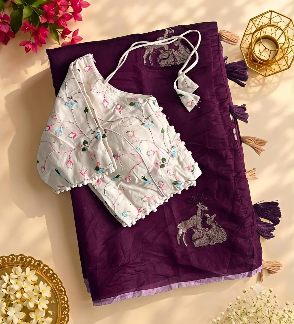 Premium chenderi saree