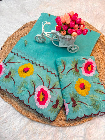 Crunchy fabric saree
