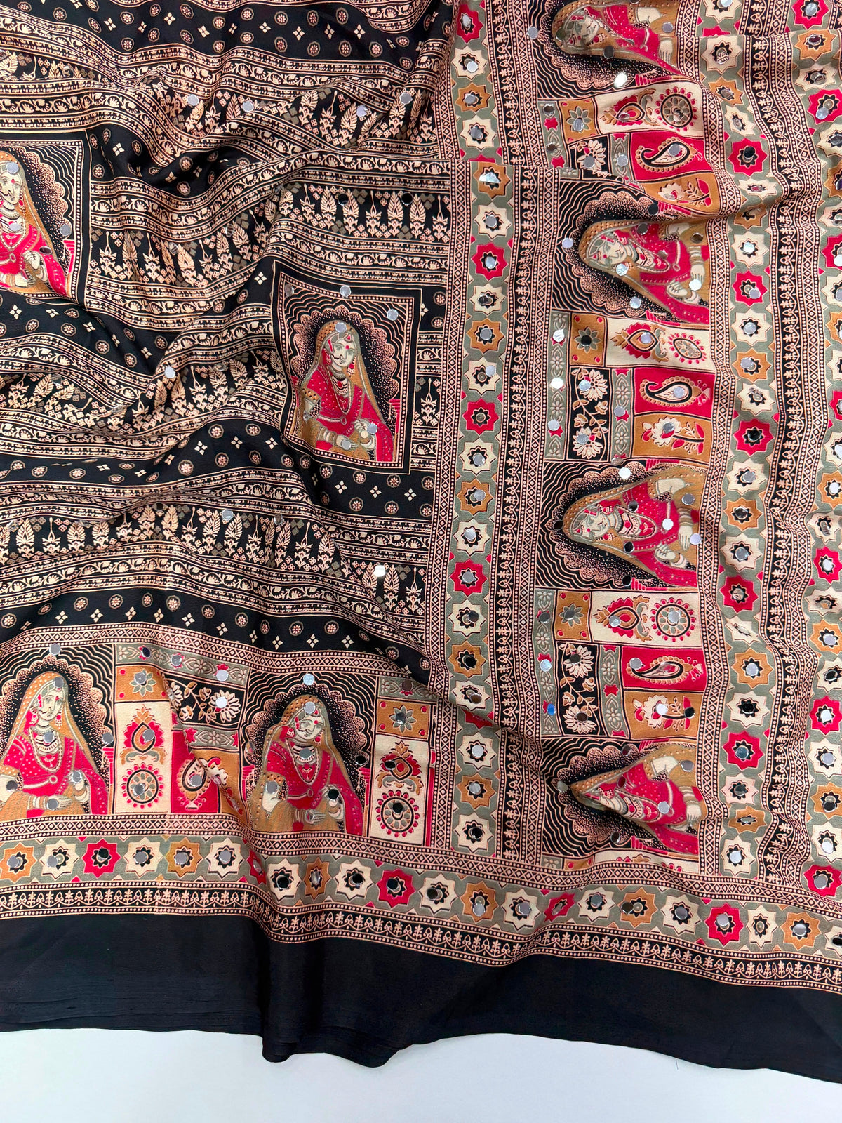 Arjakh sartin viscous silk saree