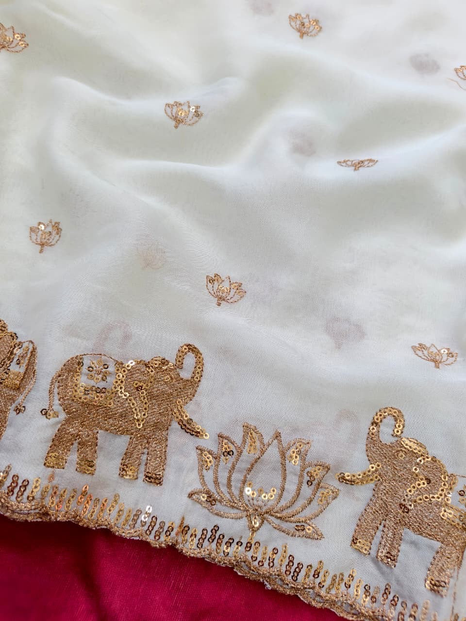 Rangoli georgette saree