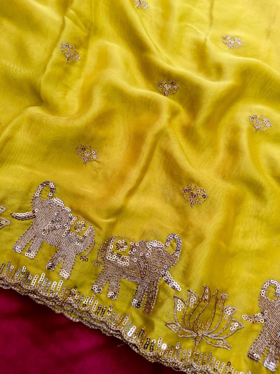 Rangoli georgette saree