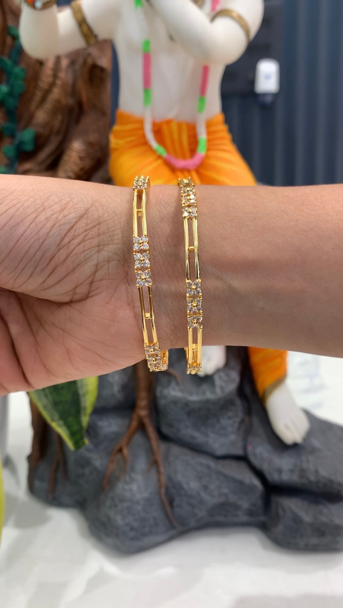Beautiful white stone bangles