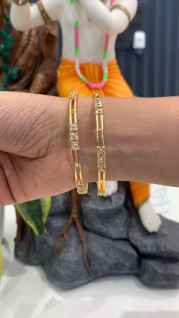Beautiful white stone bangles