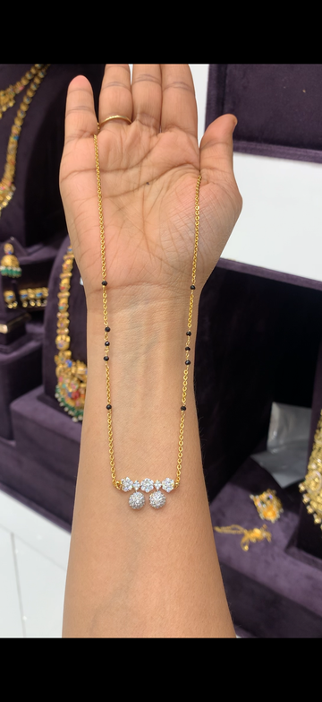 18inch black beads chain with diamond replica locket