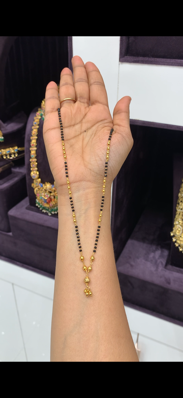 18inch simple handmade black beads chain