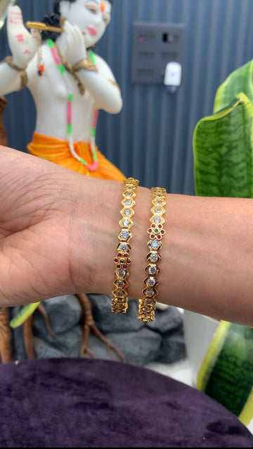 Beautiful uncut stone bangles