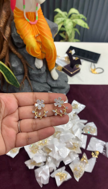 Beautiful Diamond Replica white stone studs