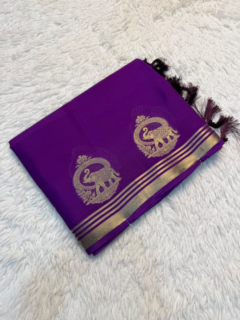 Viscose crep chiffon georgette saree