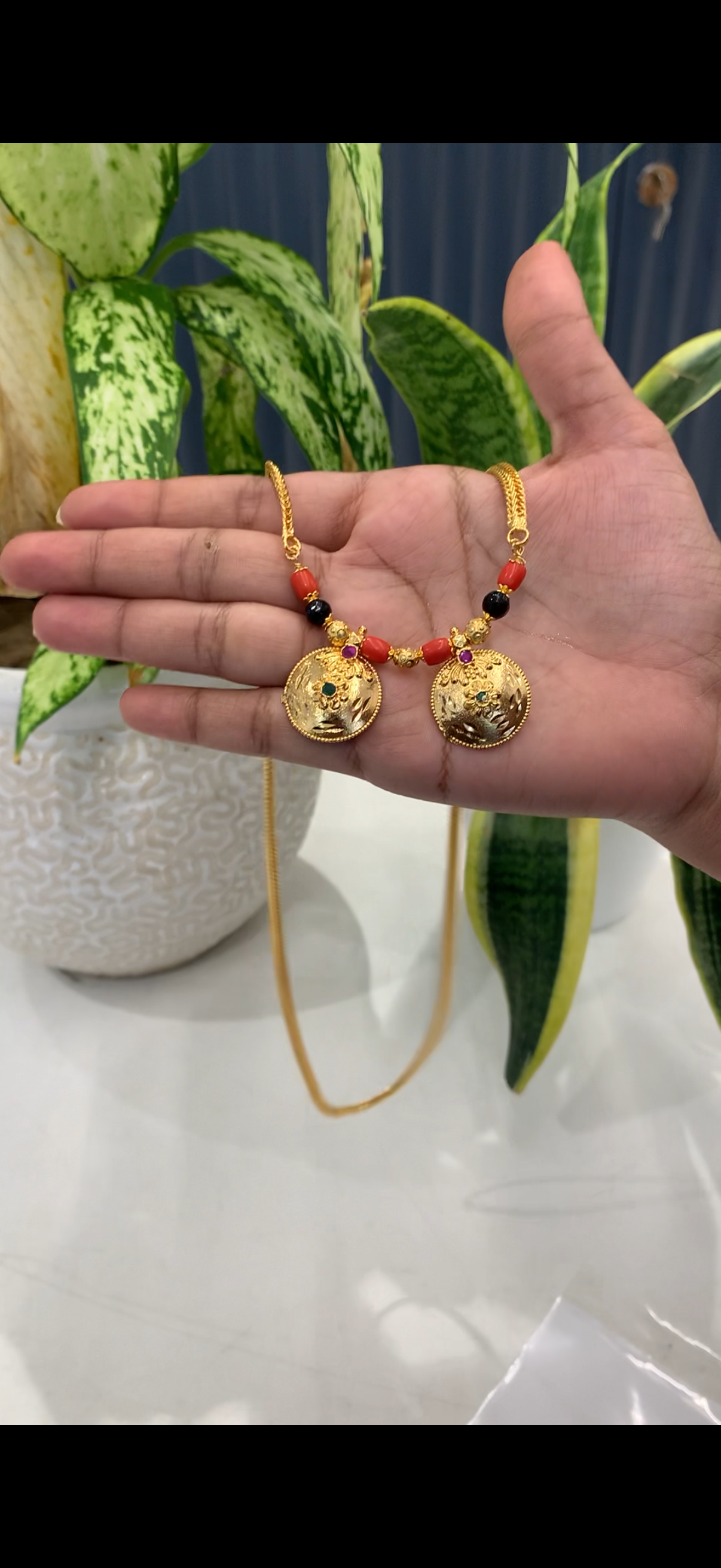 Gold replica 26inch thali chain