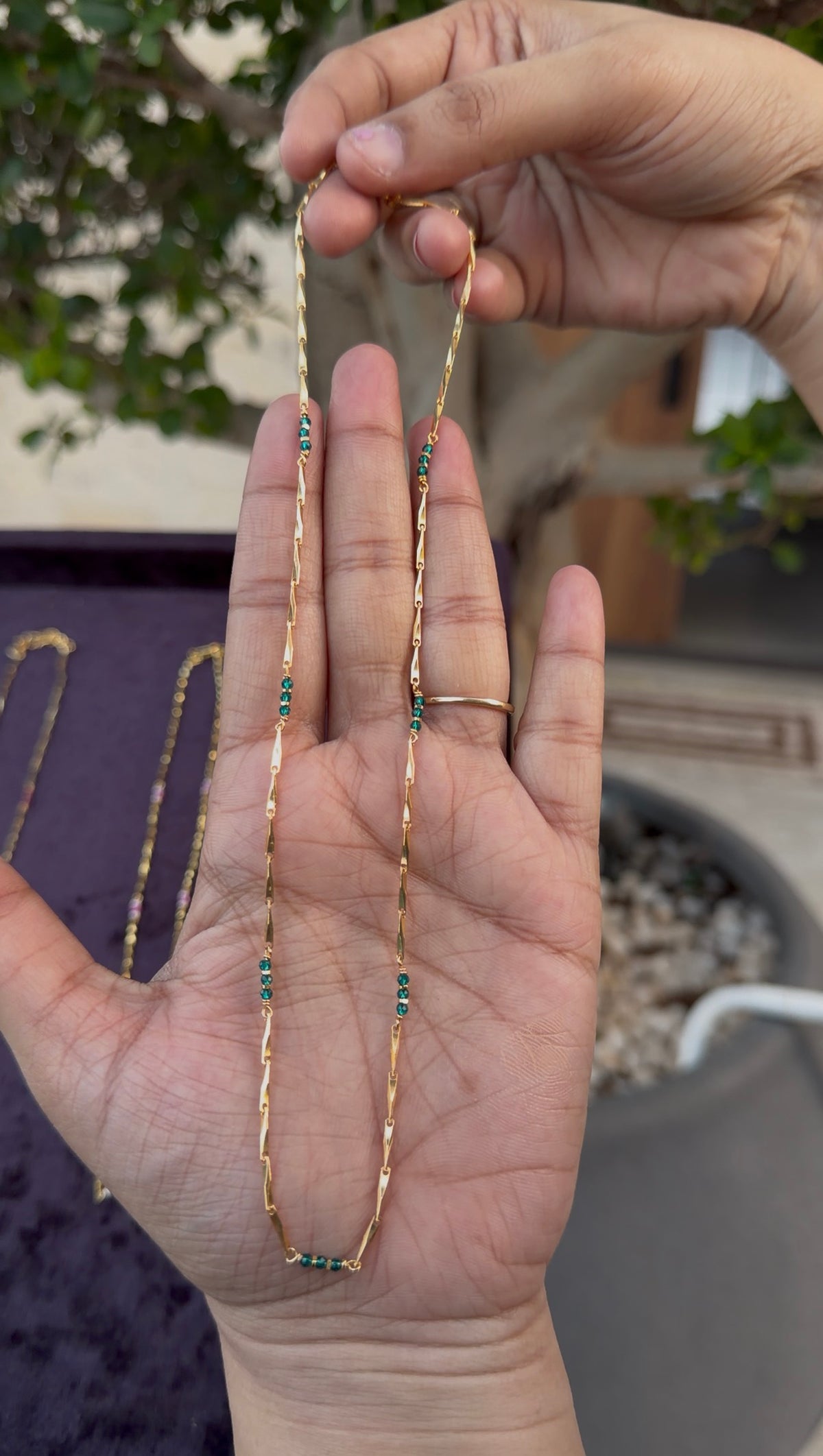 Beautiful simple handmaking chain 18 inchs long