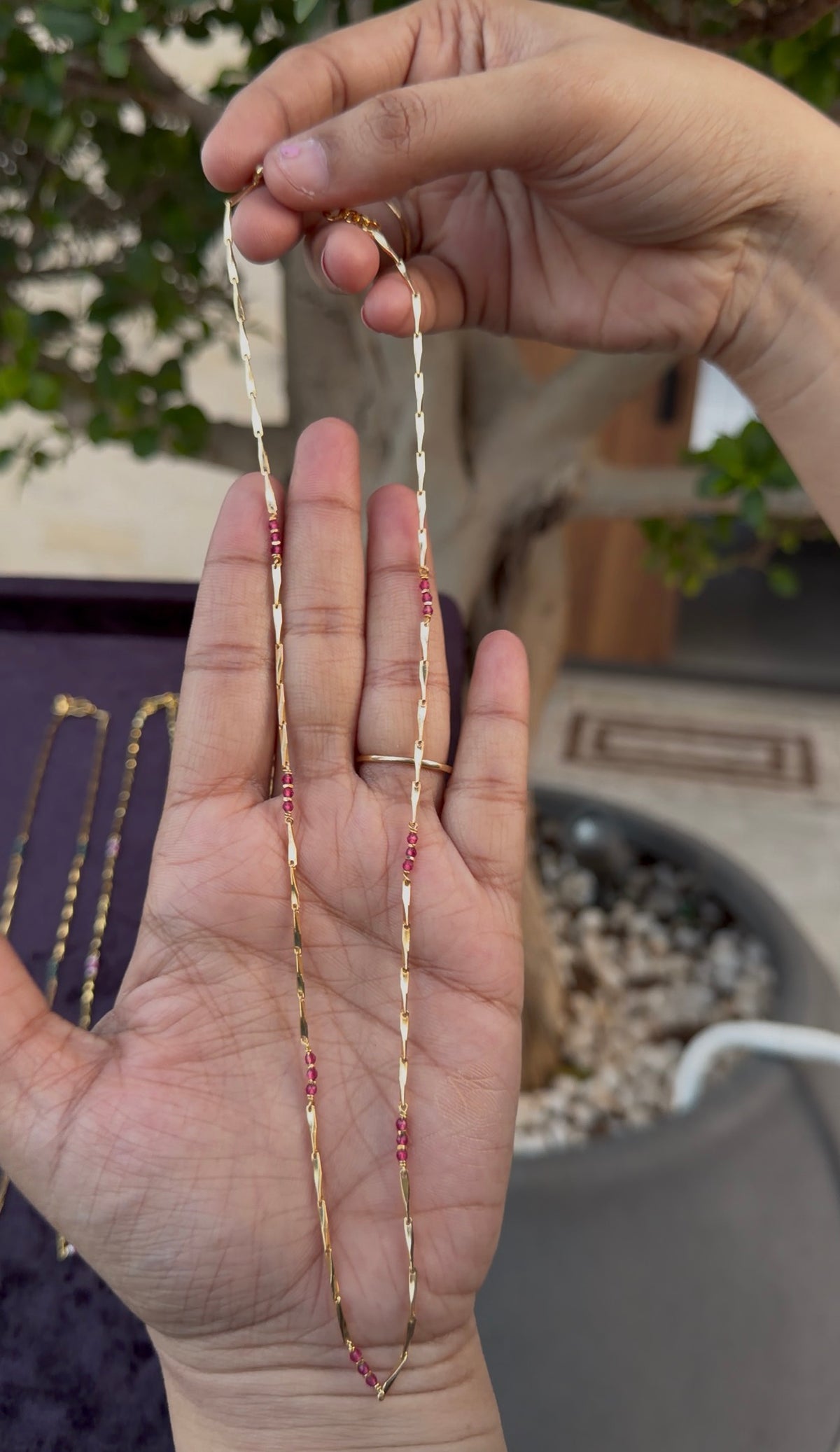 Beautiful simple handmaking chain 18 inchs long