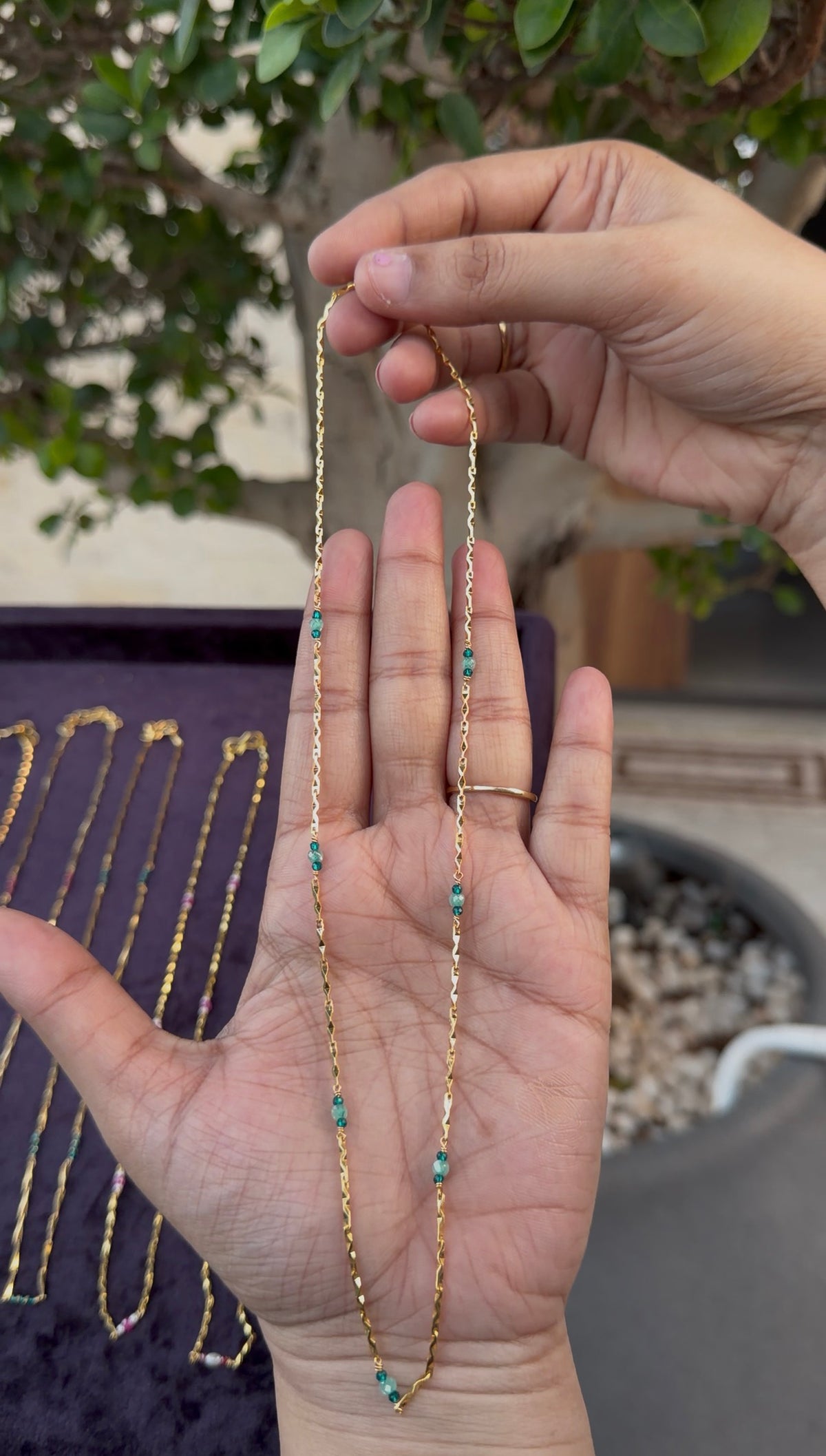 Beautiful simple handmaking chain 18 inchs long