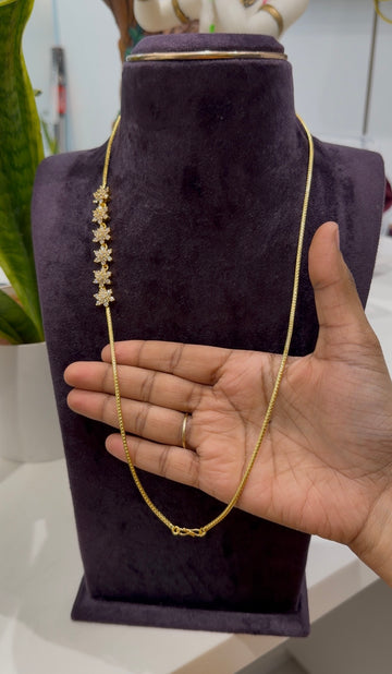 Beautiful side locket thali chain 24 inchs long