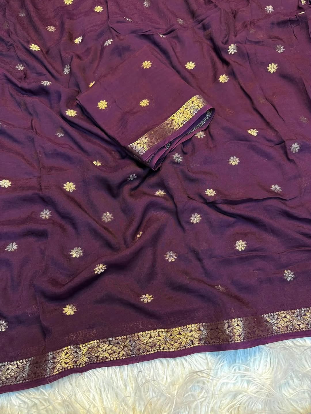 Viscose weaving saree