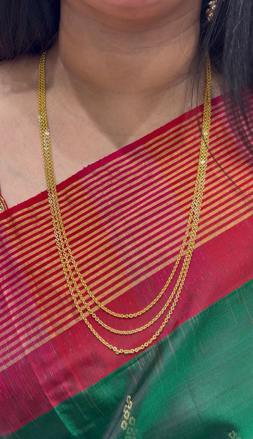 Beautiful 3 step Chandraharam chain 24 inchs long