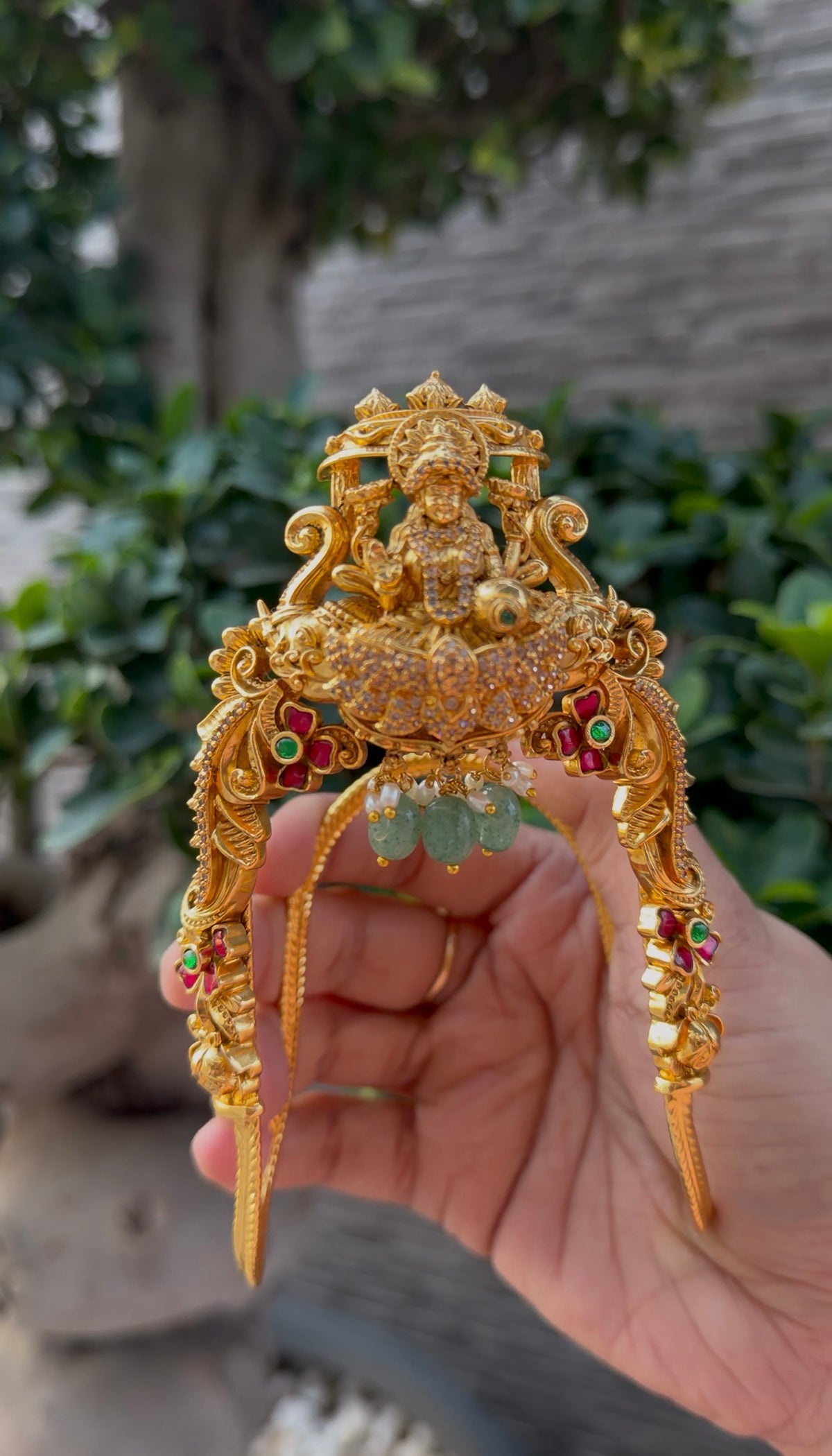 Beautiful Jadau kundhan Lakshmi devi Vanki